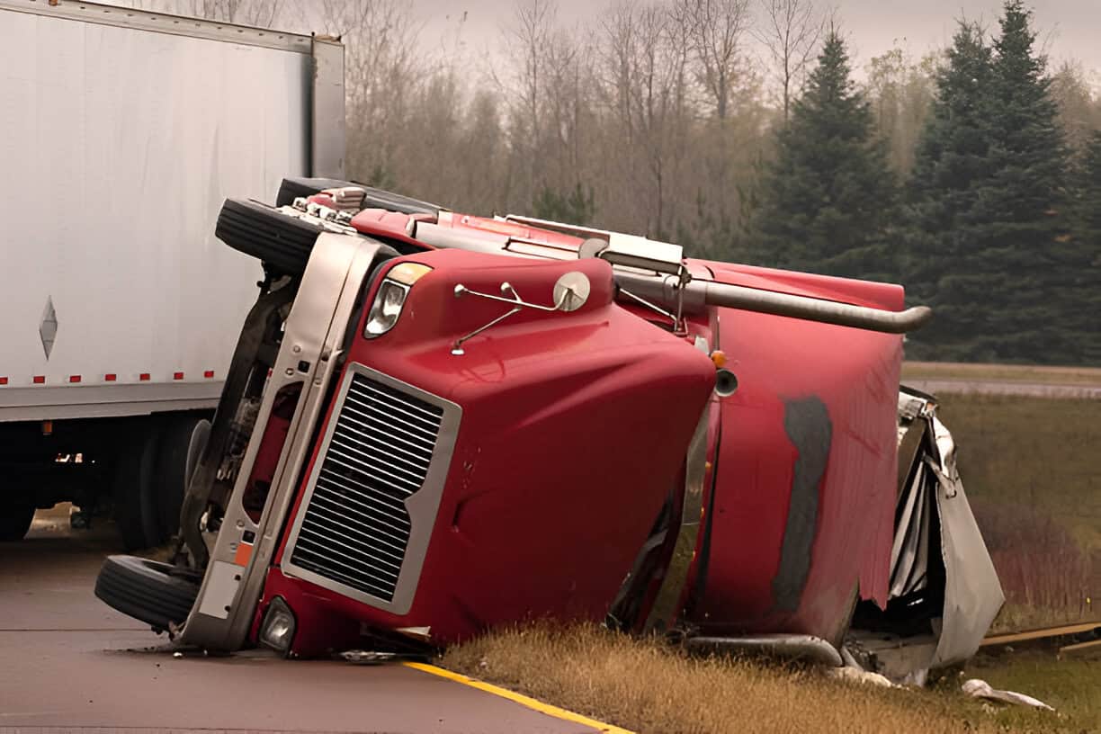 Emergency responders airlift truck driver with broken back after Fleming, NY crash.