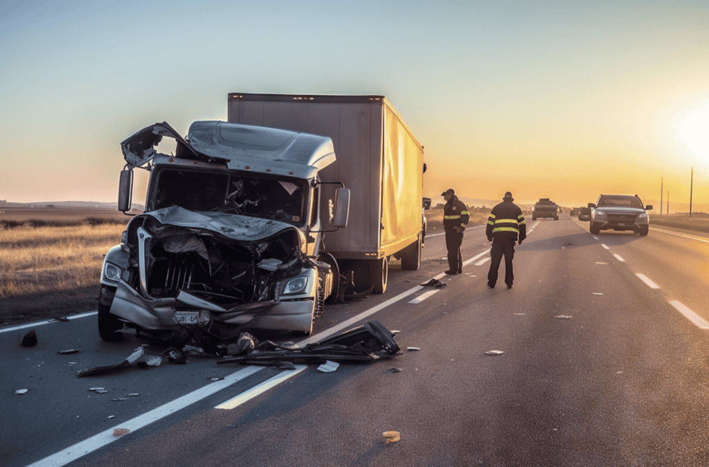 Truck accident image