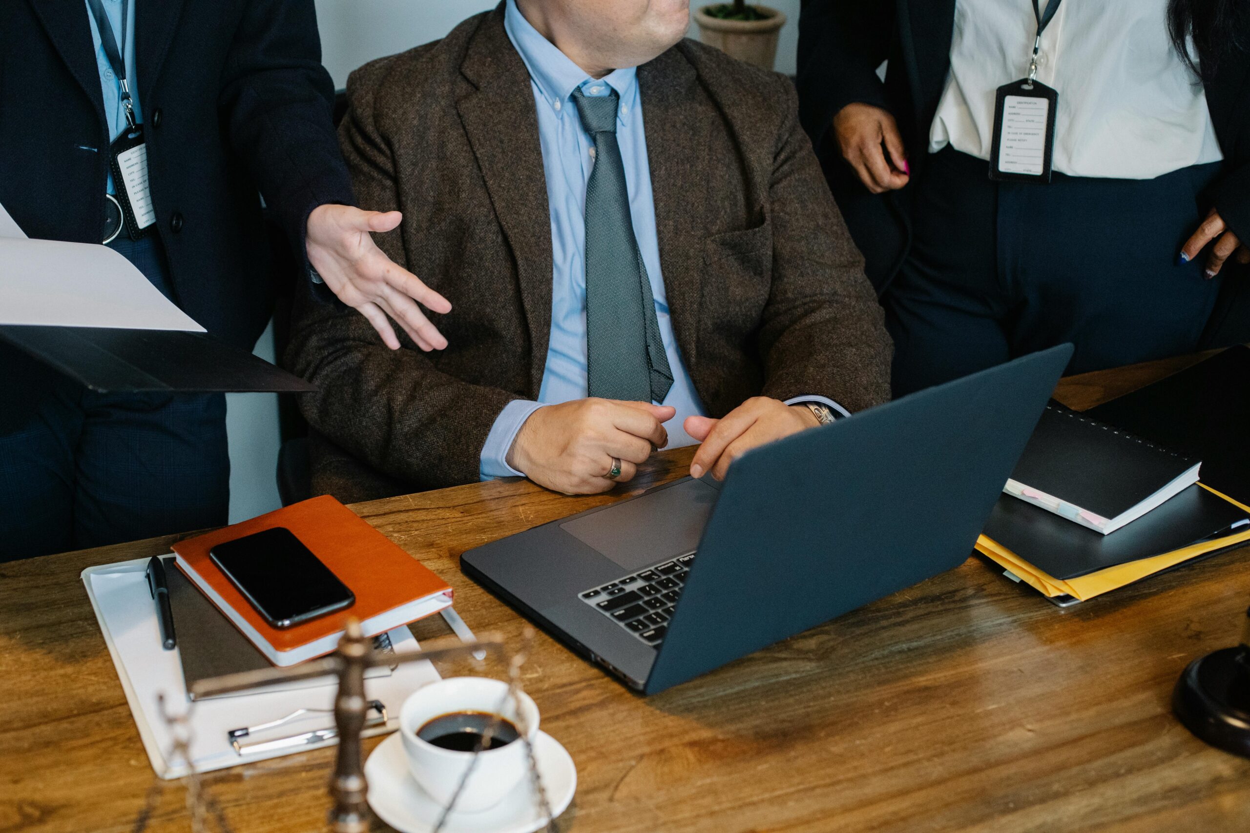 Lawyers discussing a case, illustrating comparative negligence in New York accidents.