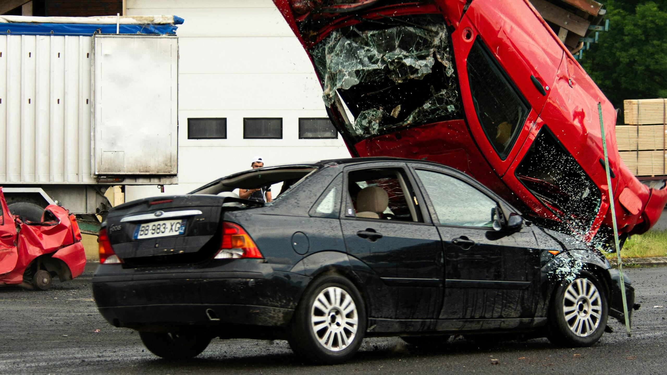 Severe Syracuse car accident involving multiple vehicles and major collision damage.