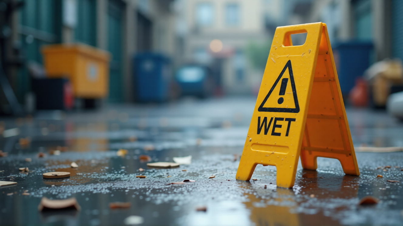 Unsafe wet flooring in Syracuse Premises Liability case scene