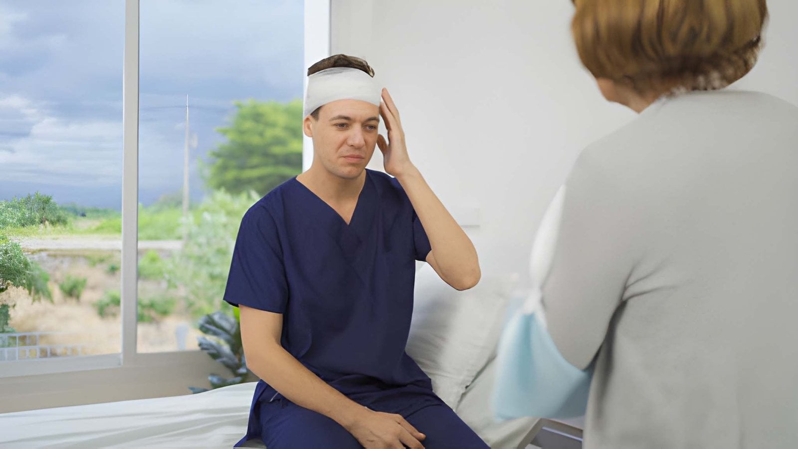 Patient got into an accident and experiencing post concussion